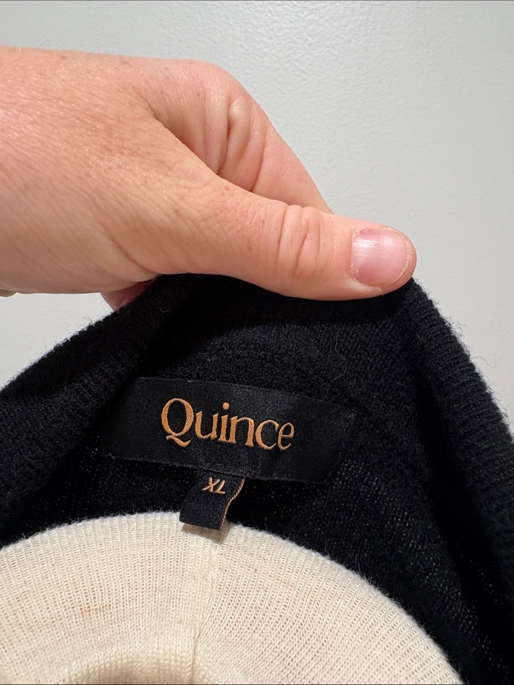 Quince Men’s Size XL Black 100% Cashmere Mongolian Cashmere Polo Sweater - Picture 4 of 10